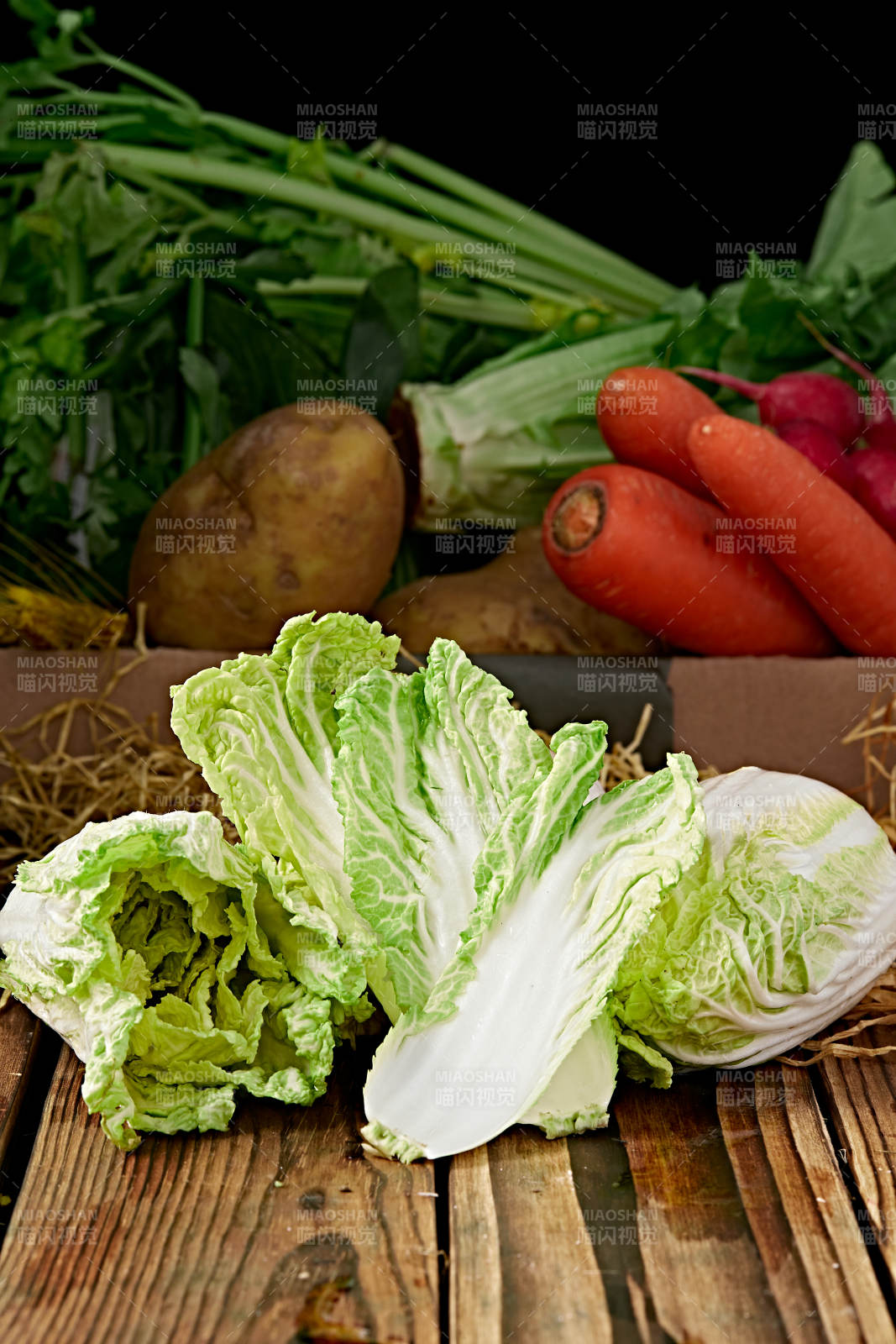 新鲜采摘有机蔬菜娃娃菜图片