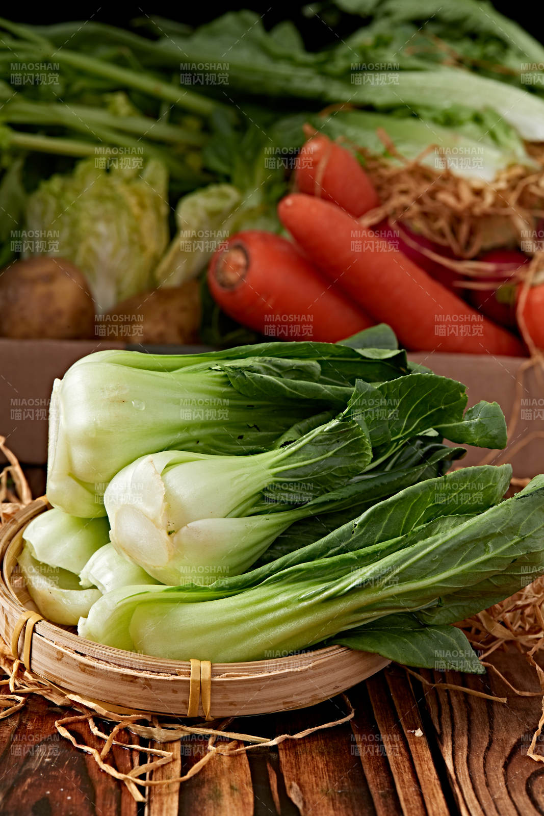 新鲜采摘有机青菜油菜图片