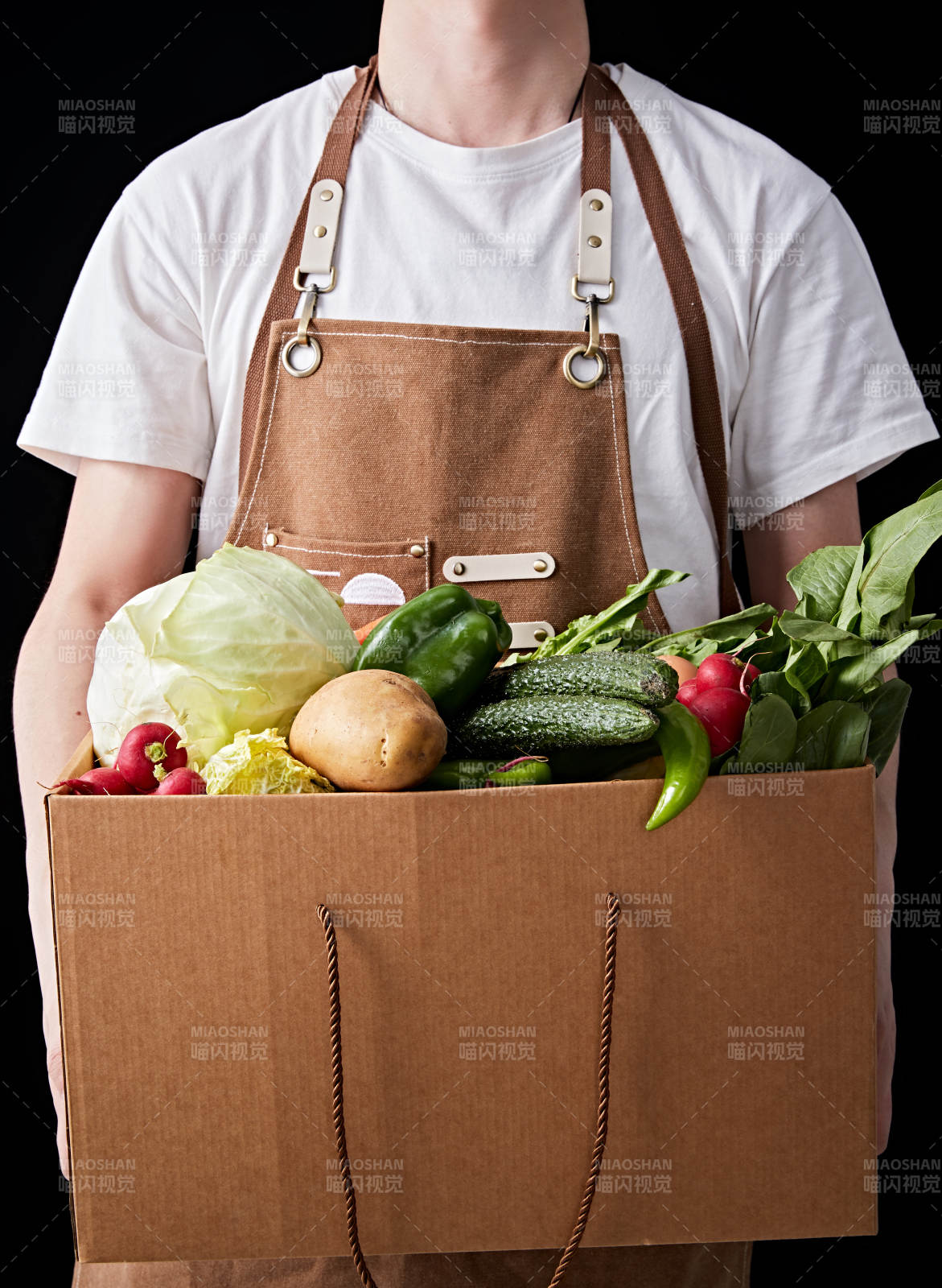 农场新鲜采摘蔬菜图片