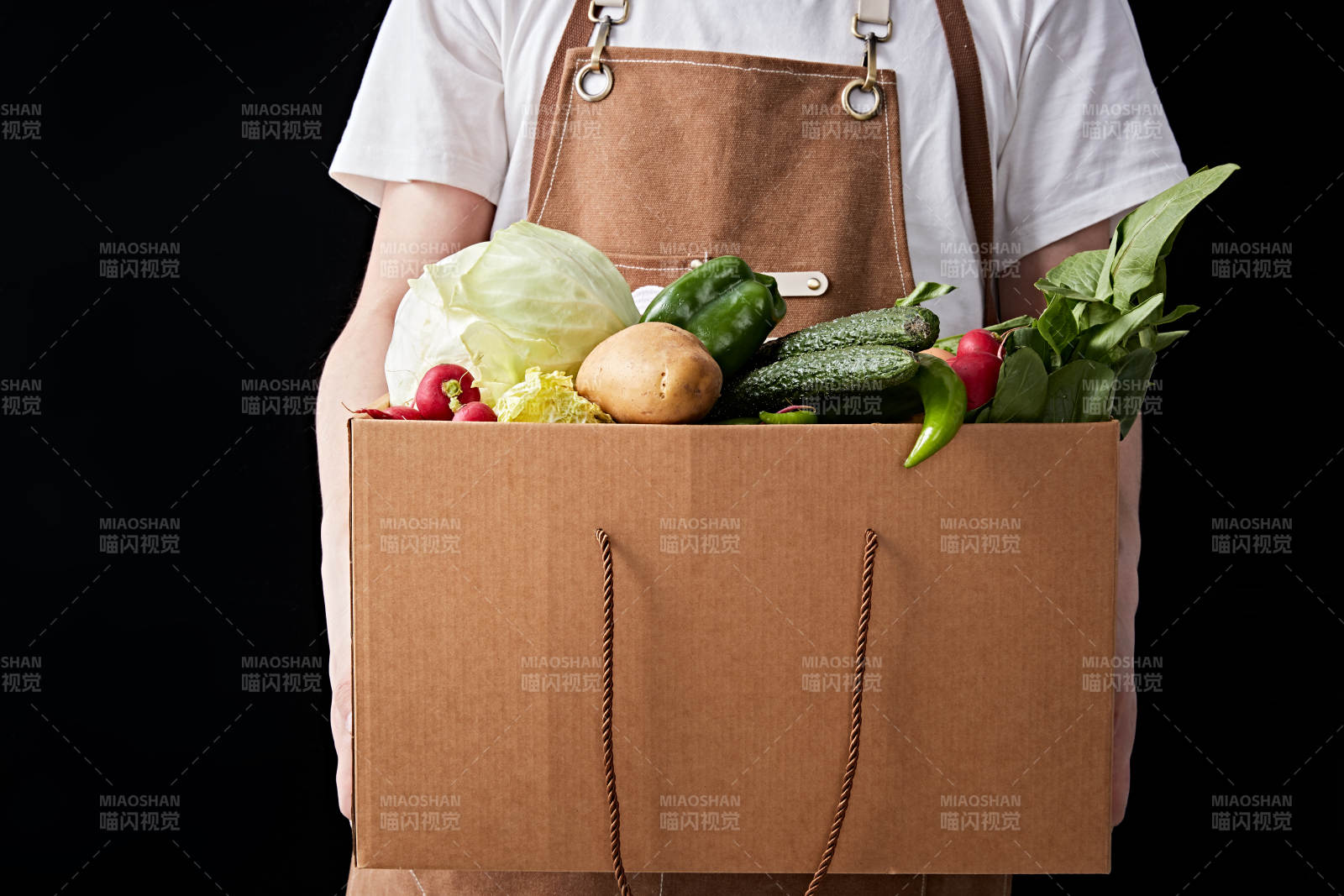 农场新鲜采摘蔬菜图片