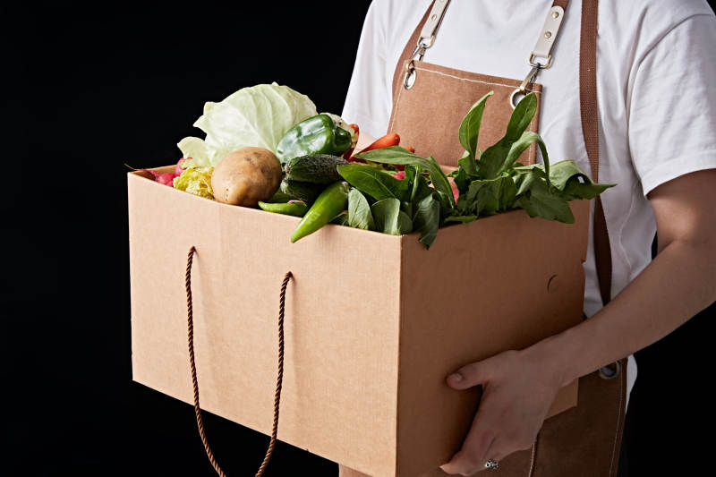 农场新鲜采摘蔬菜图片