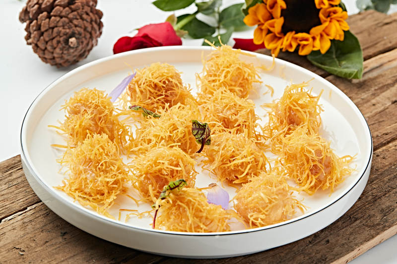 香炸金丝大虾球图片