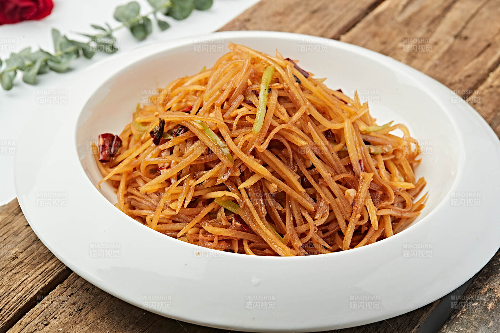 炝炒酸辣土豆丝图片