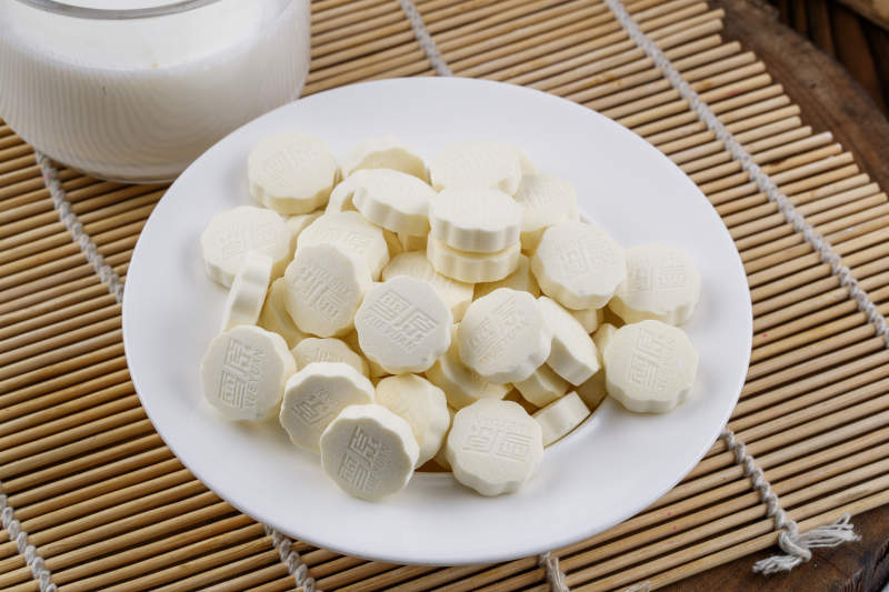 浓香甜美滋味浓郁的蒙族牛奶制品特写图片