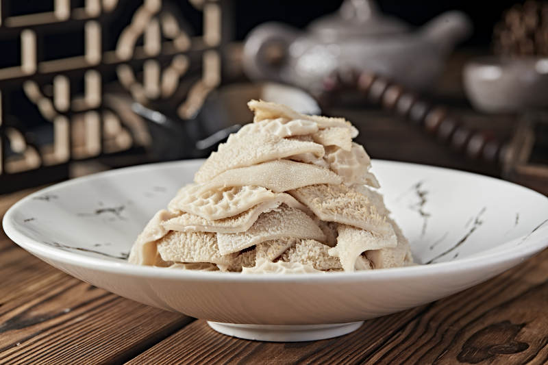 浇汁白水煮羊肚图片