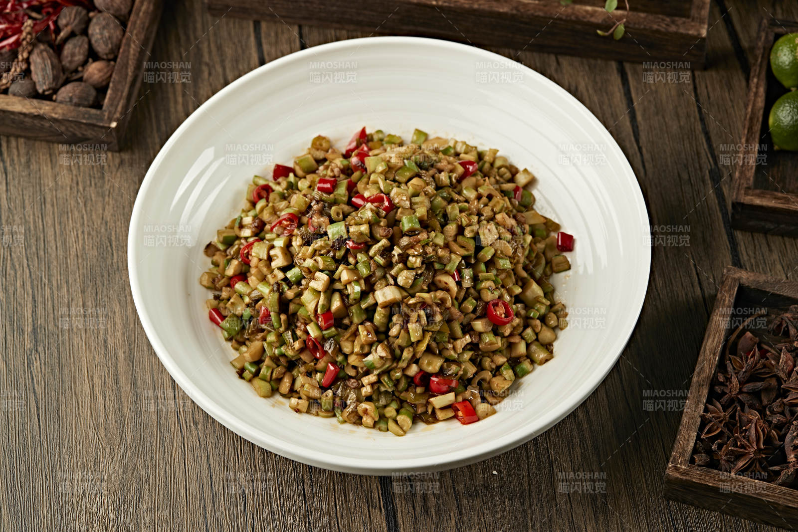 米椒肉沫炒酸笋粒图片
