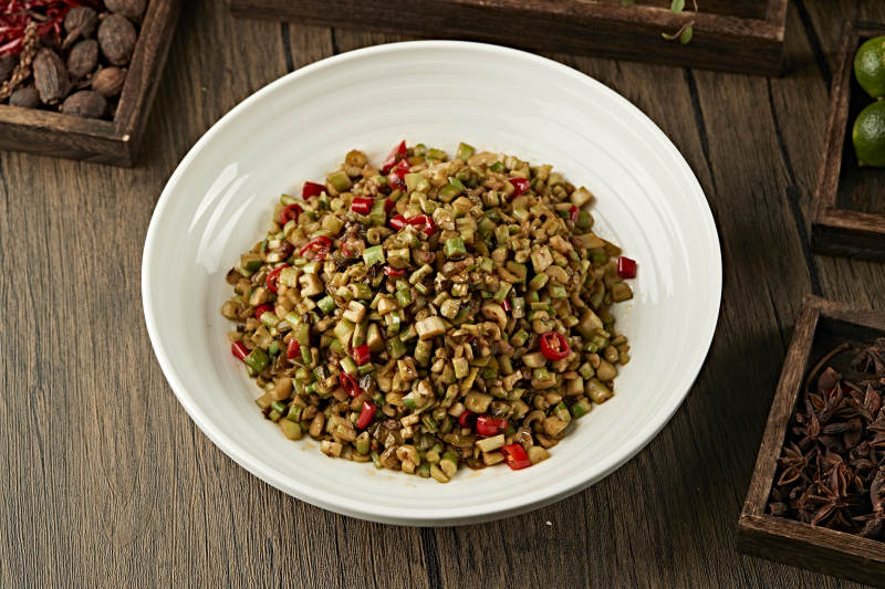 米椒肉沫炒酸笋粒图片