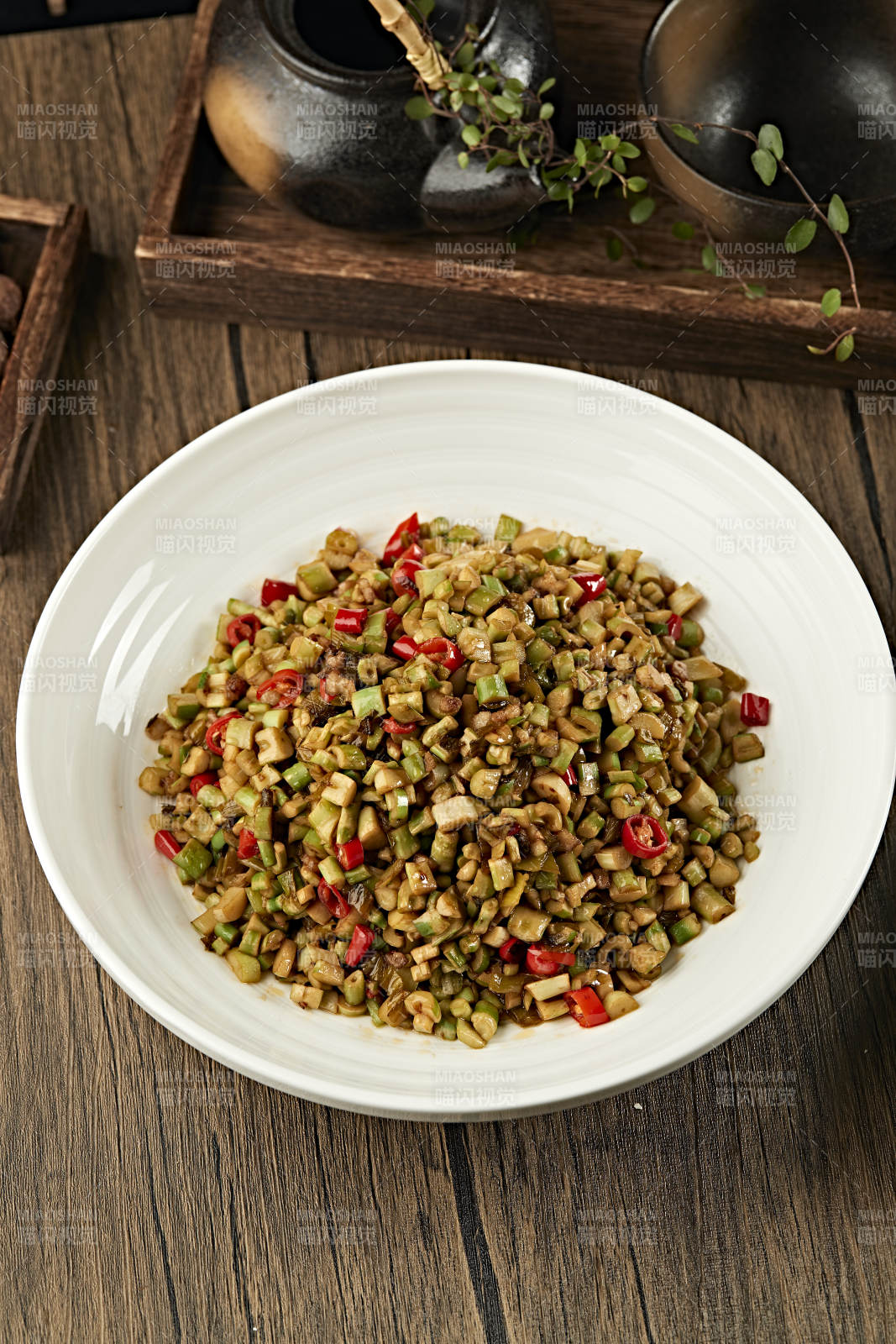 米椒肉沫炒酸笋粒图片