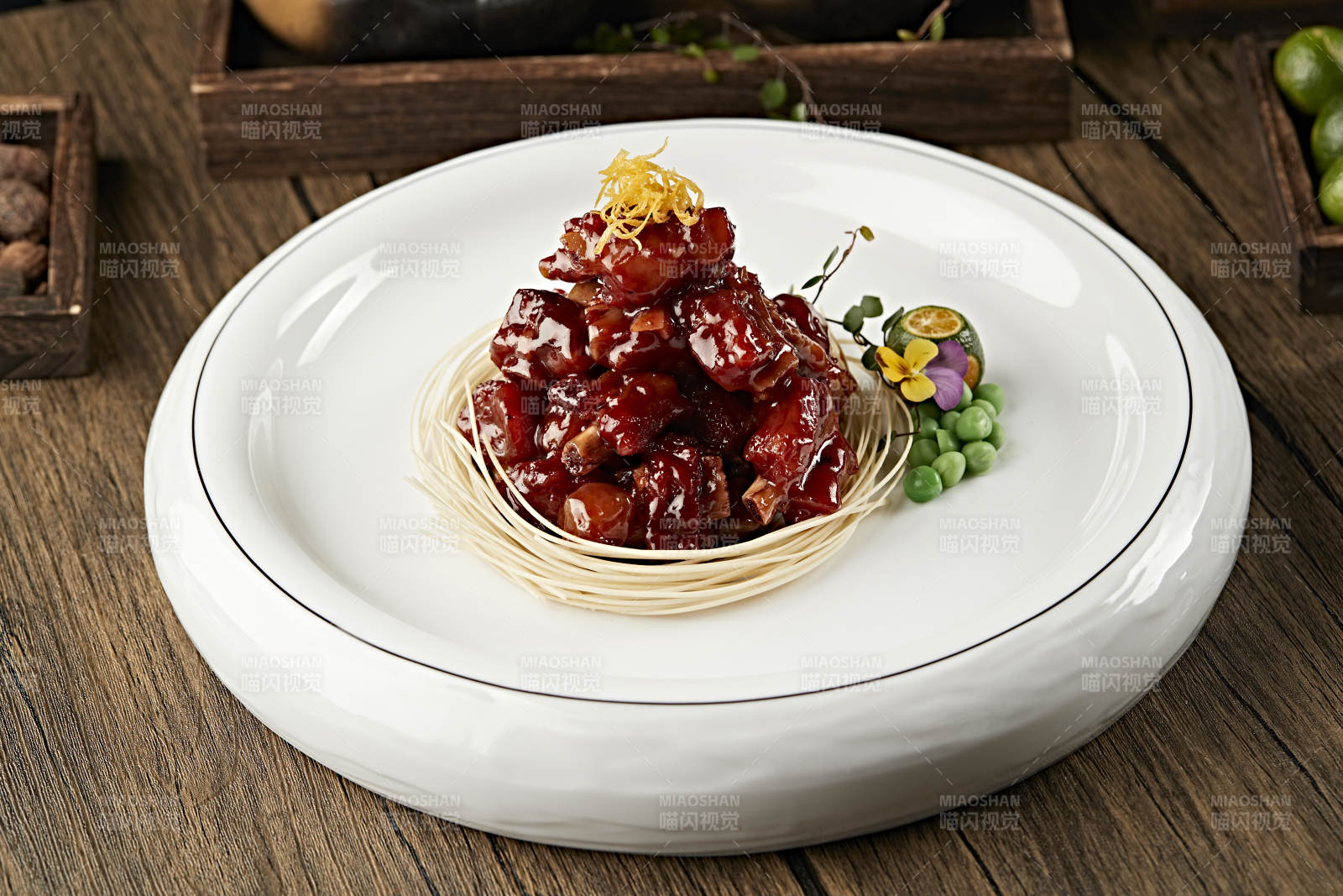 焦糖蜜香糖醋小排图片