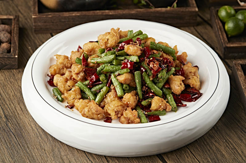 辣炒豇豆掌中宝鸡脆骨鸡掌骨图片