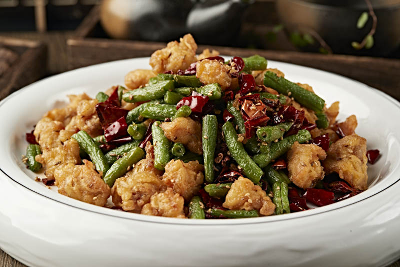 辣炒豇豆掌中宝鸡脆骨鸡掌骨图片