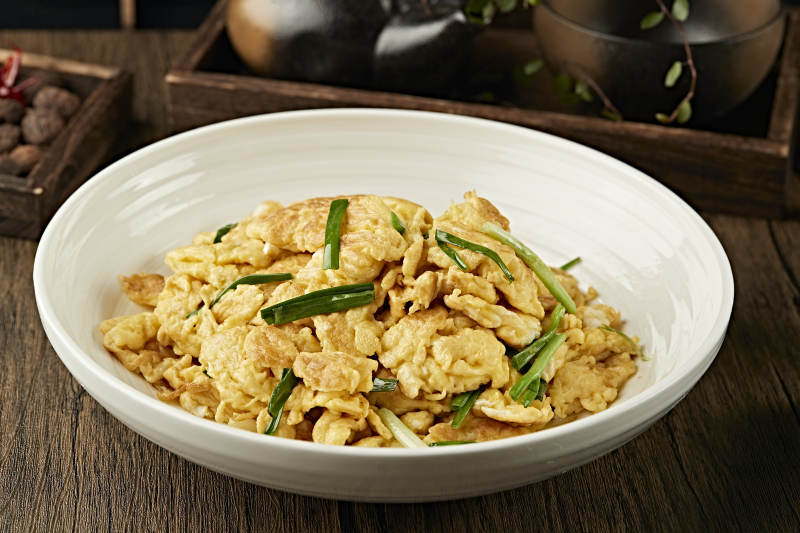 韭菜炝炒柴鸡蛋图片