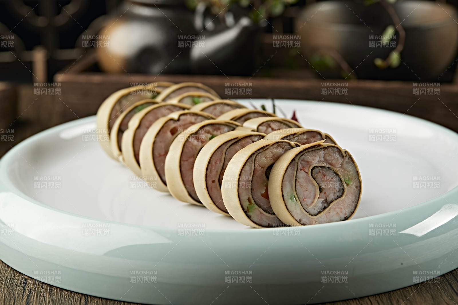 干豆腐海苔鲜虾卷图片