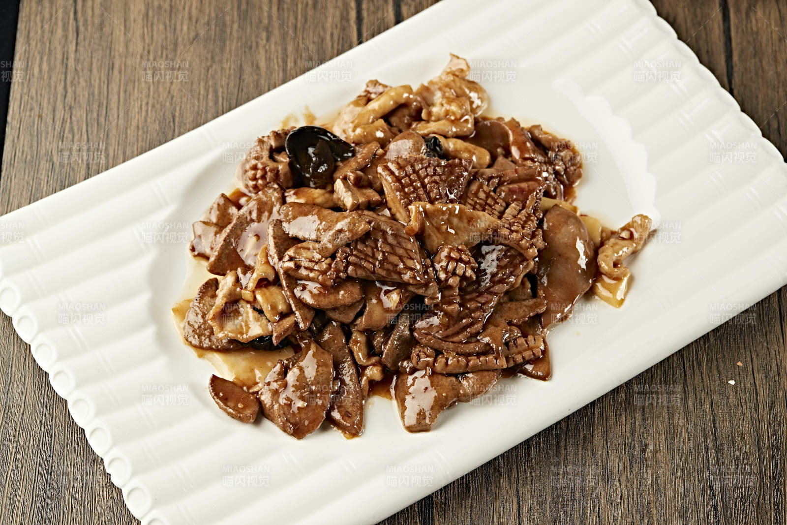 传统天津菜爆三样图片