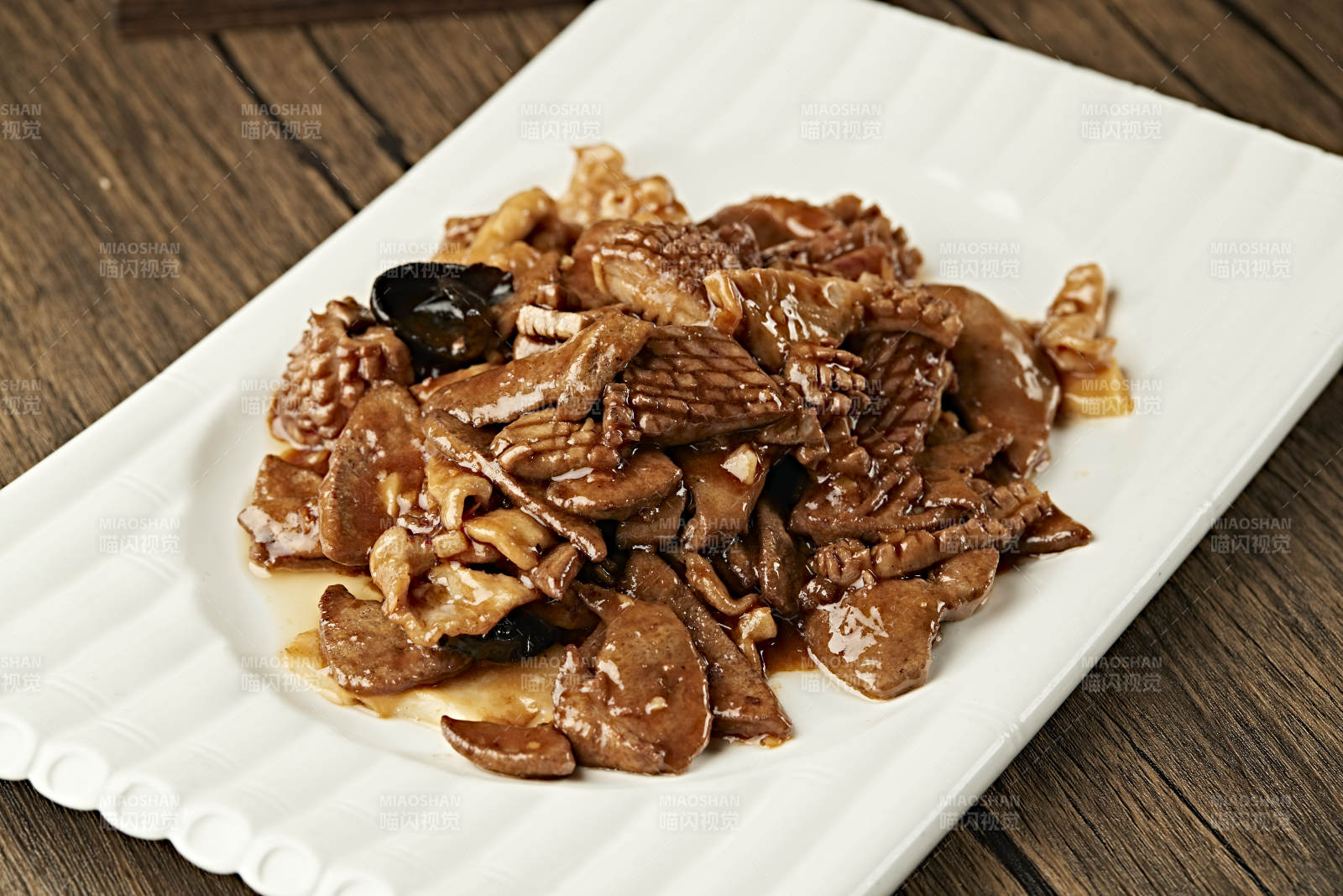 传统天津菜爆三样图片