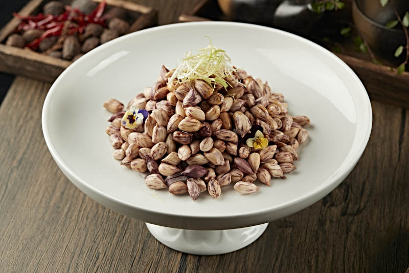 浇汁老醋七彩花生图片