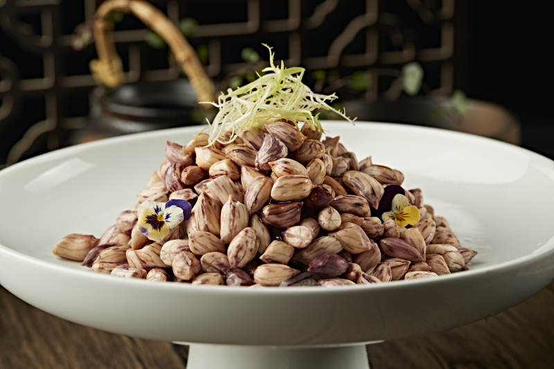 浇汁老醋七彩花生图片