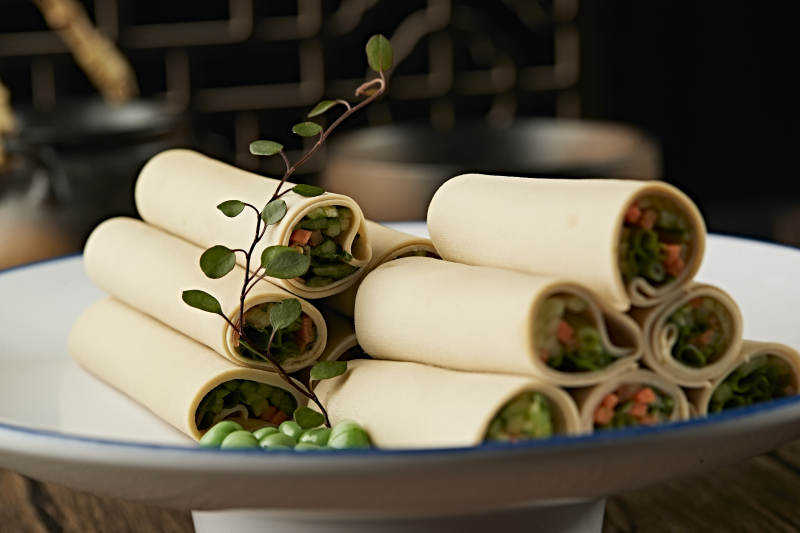 高碑店豆腐皮卷时蔬图片