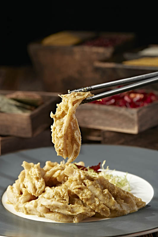 黄芥末百花蒸鸭掌图片