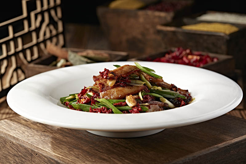 香辣蒜苗炒腊肉图片