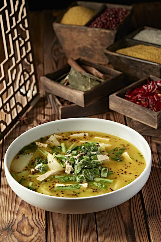 土豆豆腐炖小白菜胡麻花图片