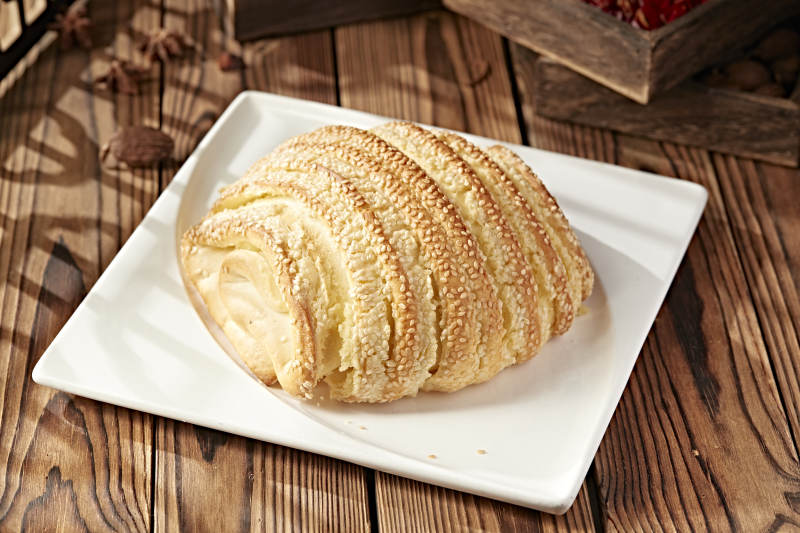 香烤花开富贵芝麻大花卷图片