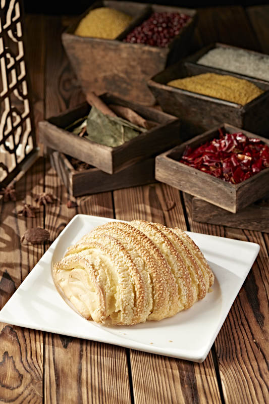 香烤花开富贵芝麻大花卷图片