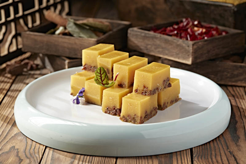 美味甜品南瓜红豆糕图片