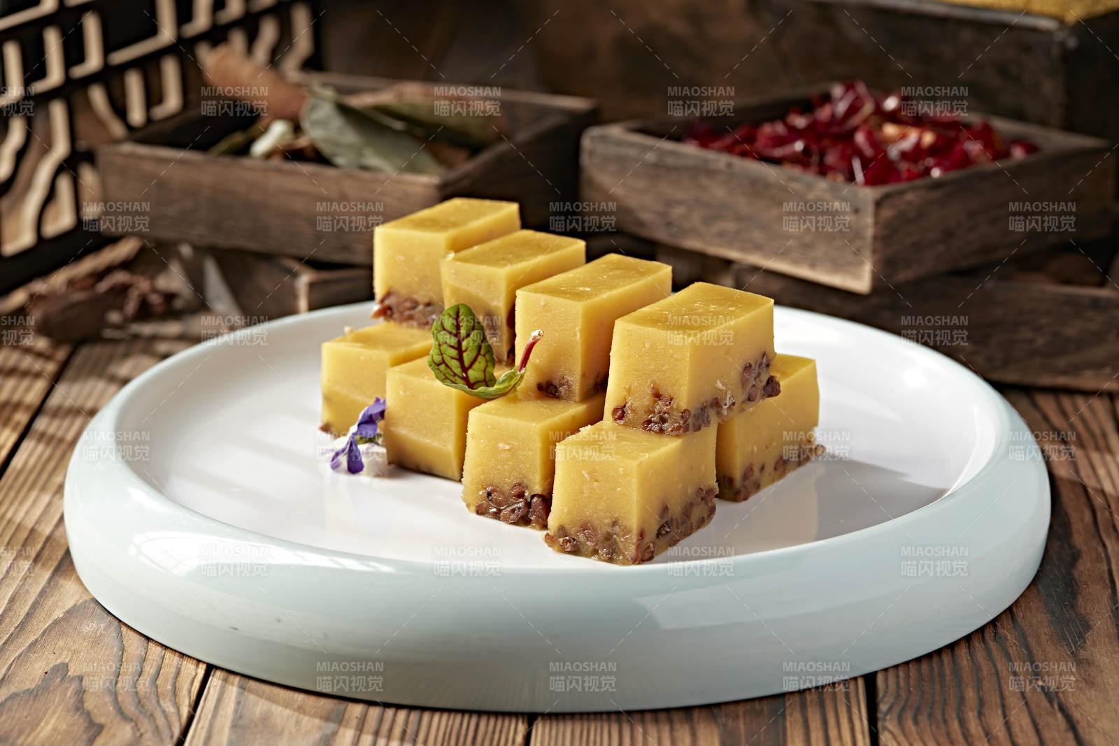 美味甜品南瓜红豆糕图片