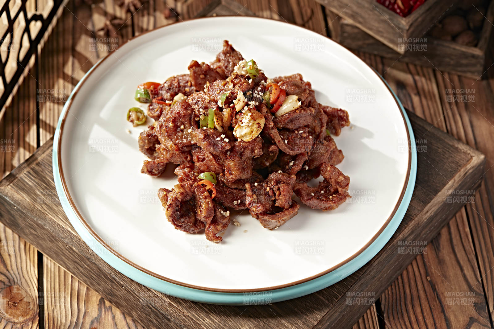 油炸孜然蒜香鸡胗片图片