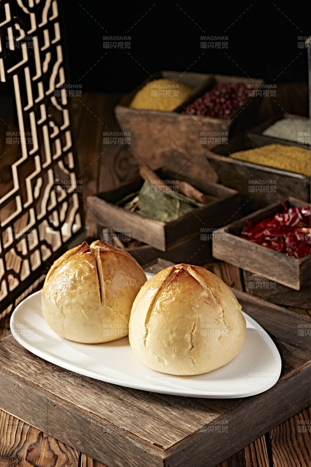 香烤老山西开花馍馍图片