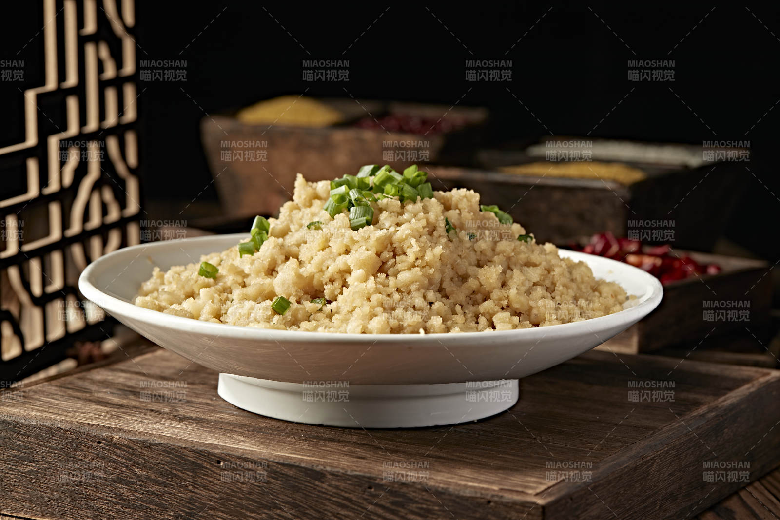 张家口农家美食炒莜面傀儡图片