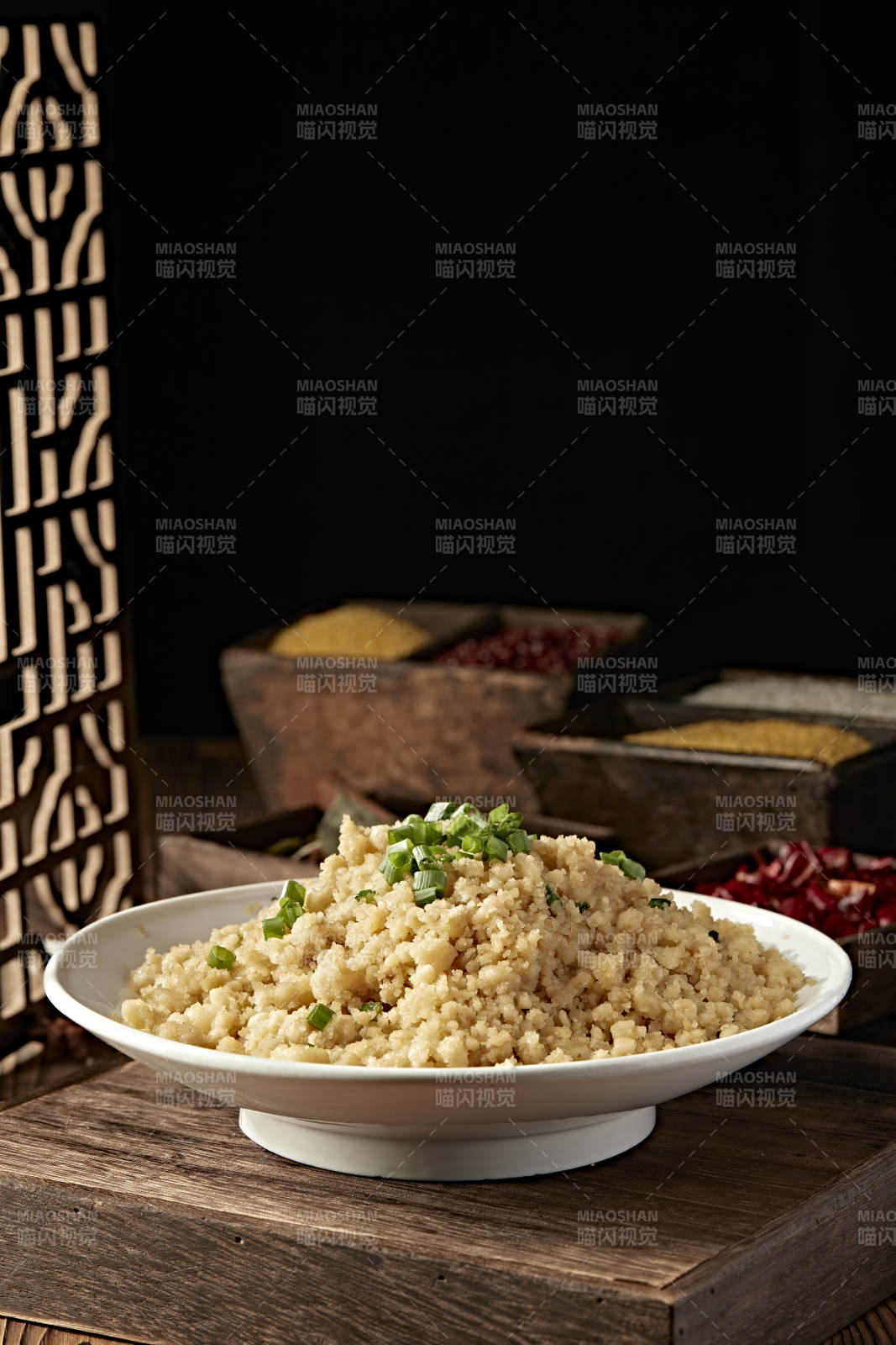 张家口农家美食炒莜面傀儡图片