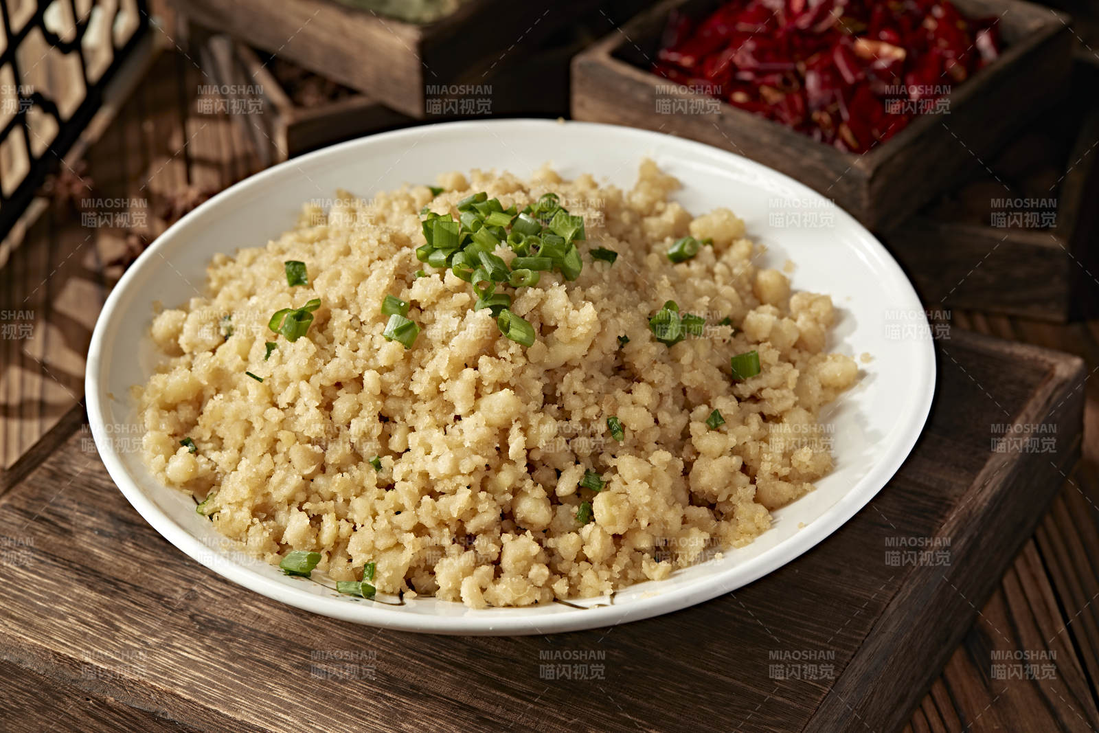 张家口农家美食炒莜面傀儡图片