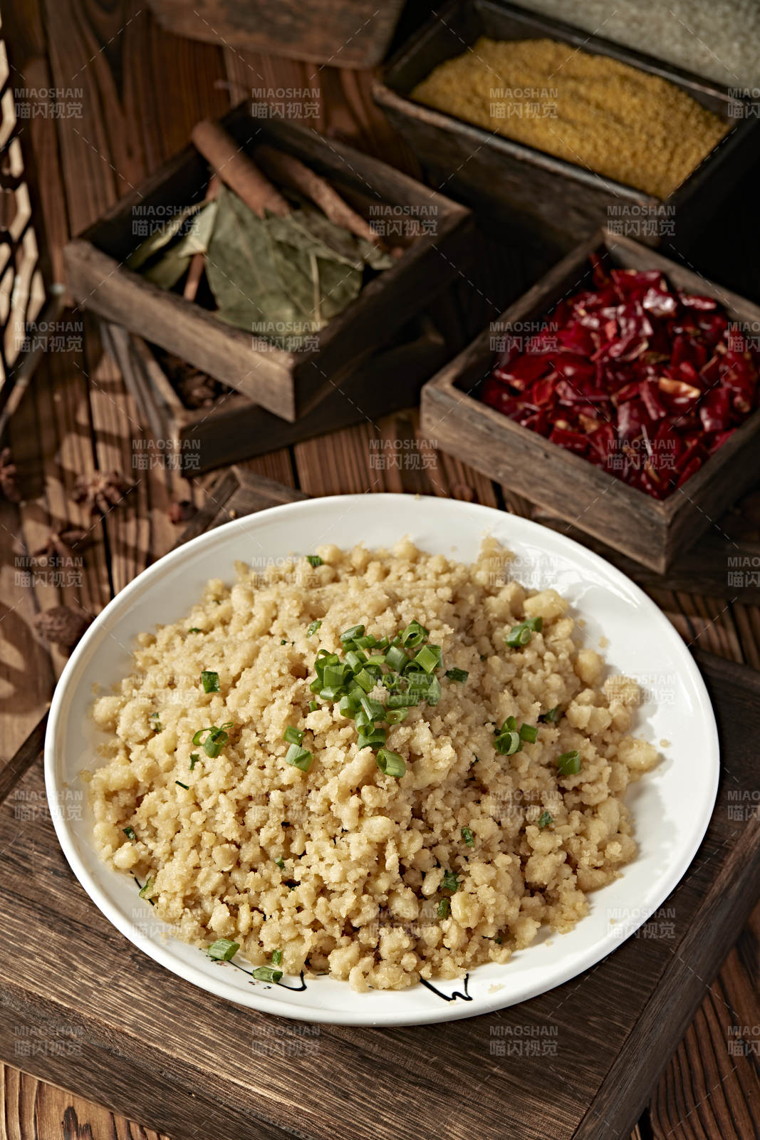 张家口农家美食炒莜面傀儡图片