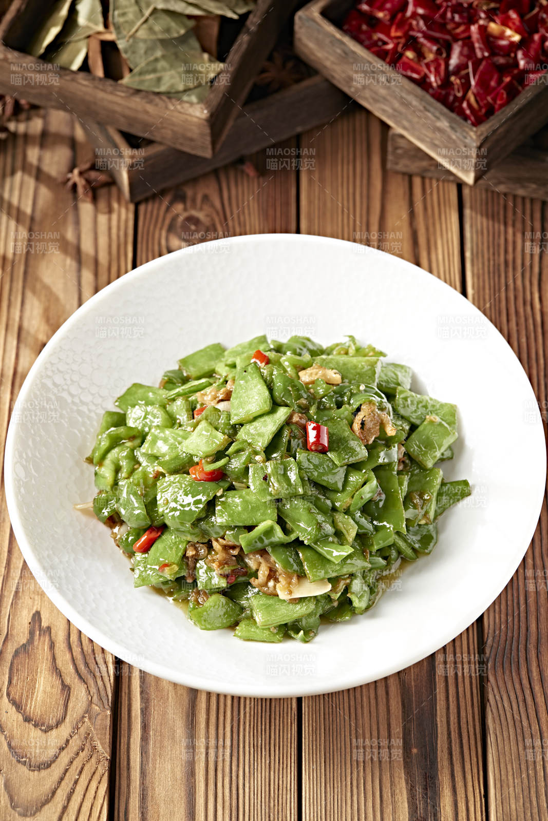 蒜香五花肉刀豆角炒辣椒图片