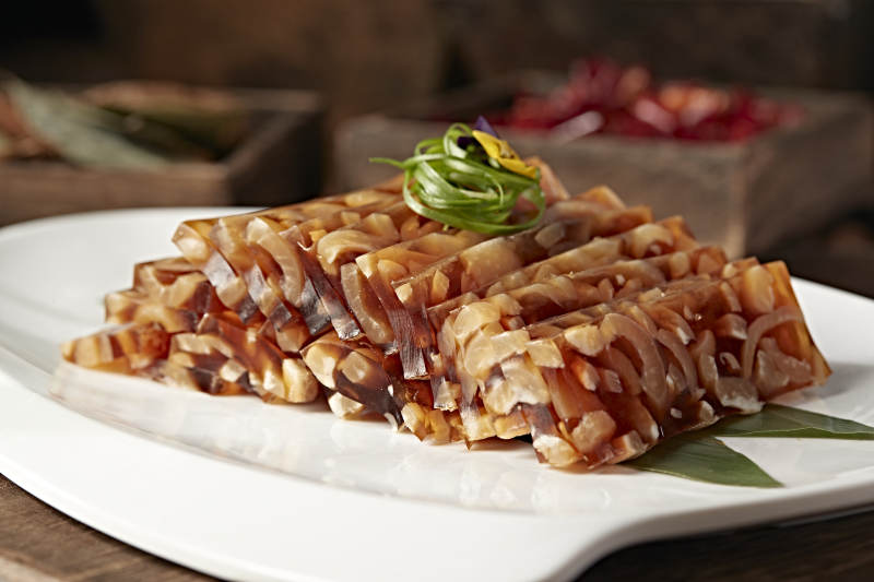 琥珀水晶猪皮冻图片