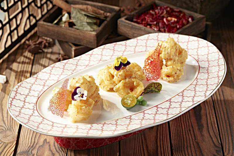 芝士酱芥末蜂蜜大虾球图片