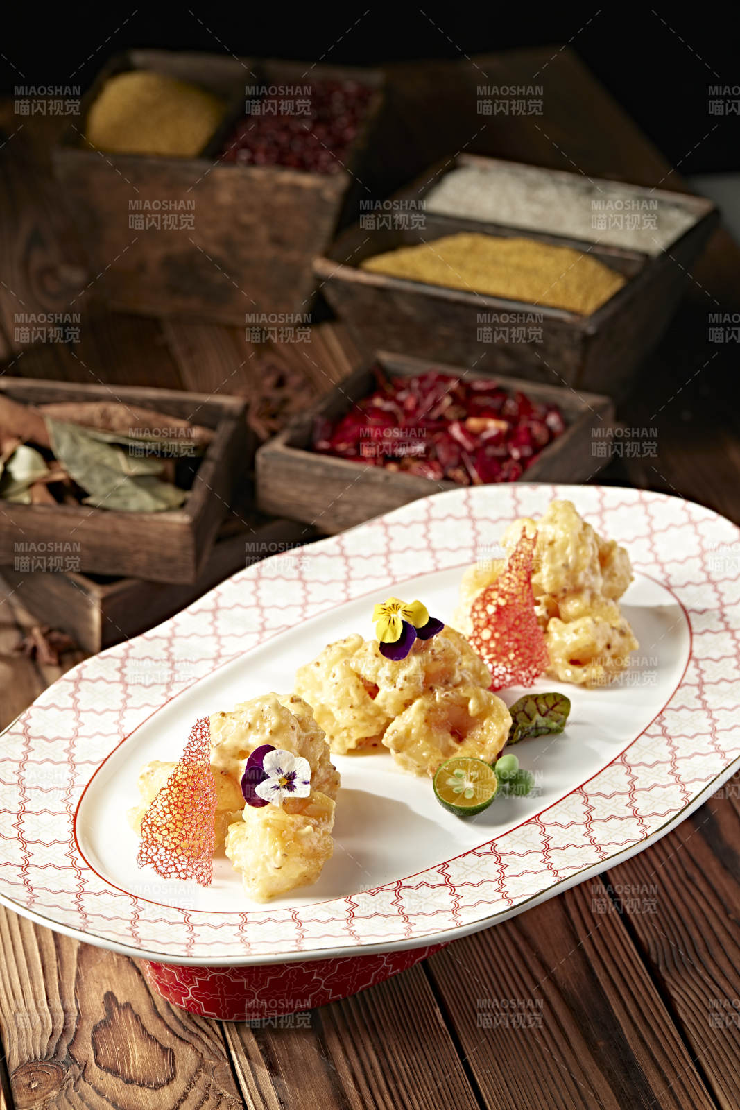 芝士酱芥末蜂蜜大虾球图片