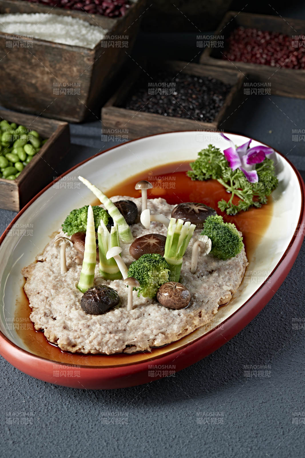 时蔬杂菌蒸肉糜图片