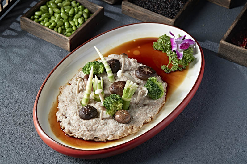 时蔬杂菌蒸肉糜图片