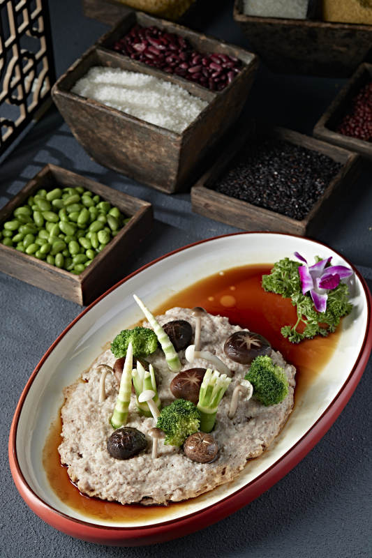 时蔬杂菌蒸肉糜图片