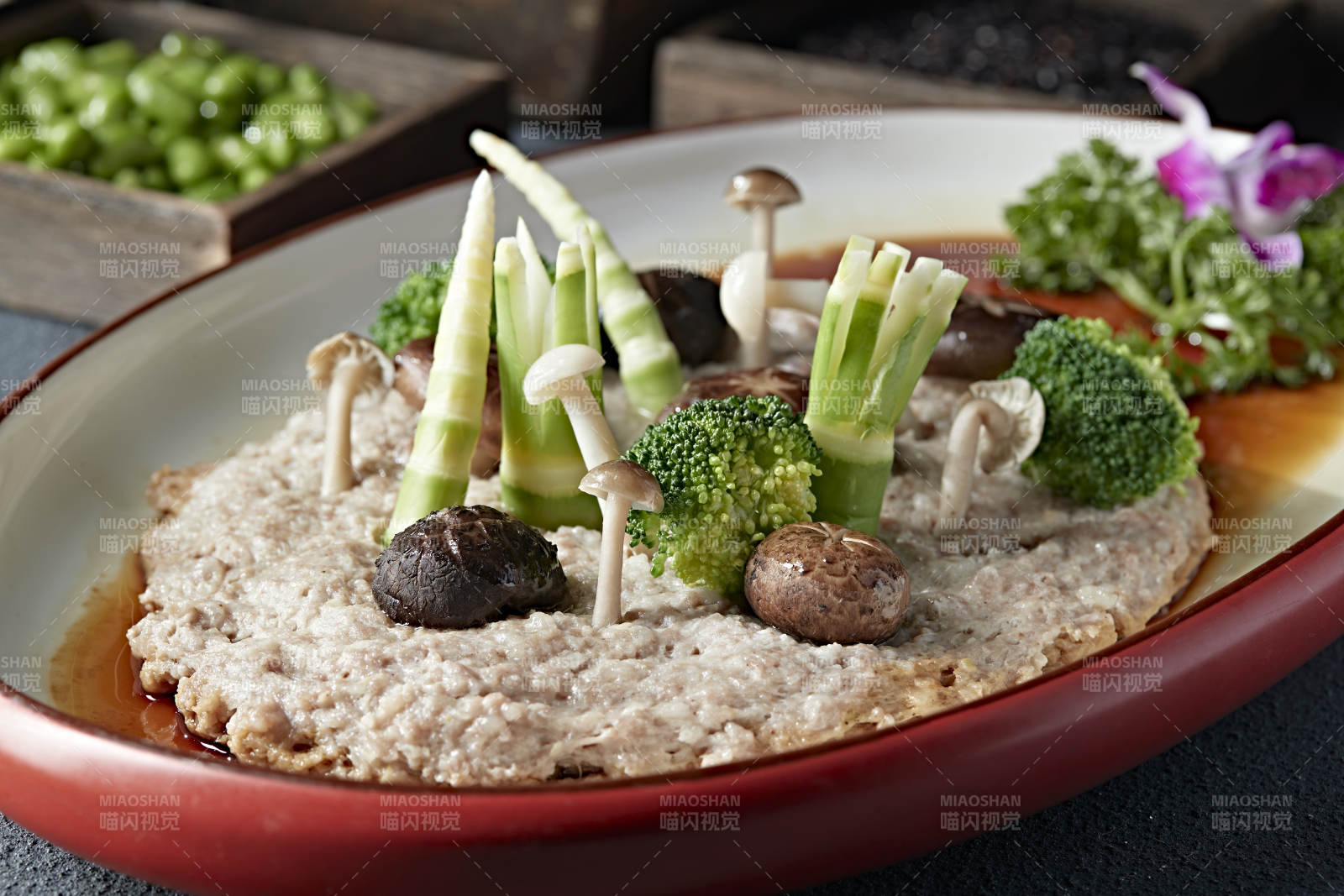 时蔬杂菌蒸肉糜图片