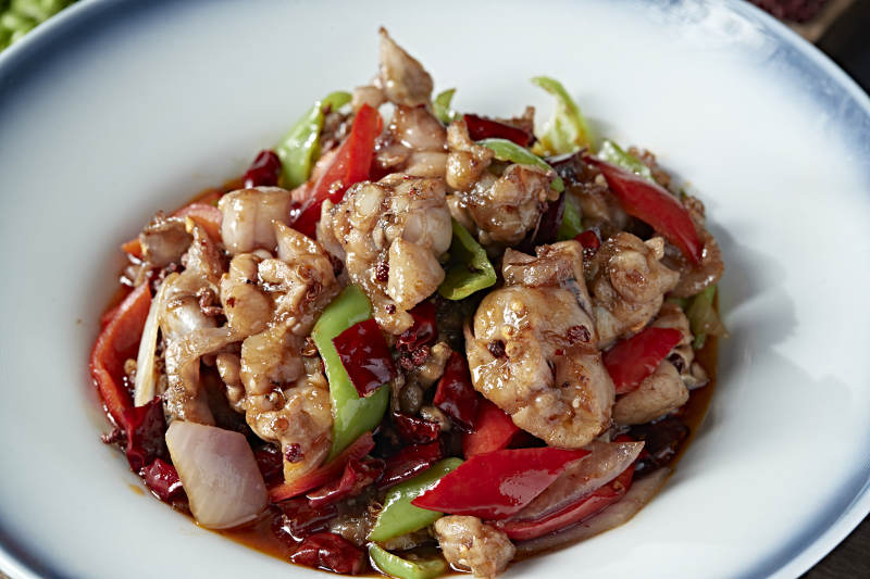 湘味双椒爆辣炒牛蛙图片