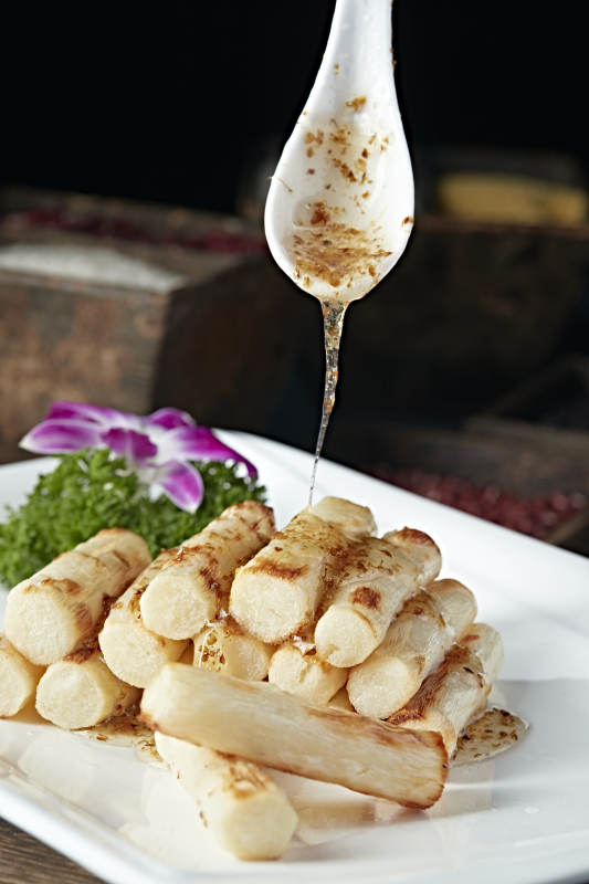 香烤马牙长山药配桂花蜜图片