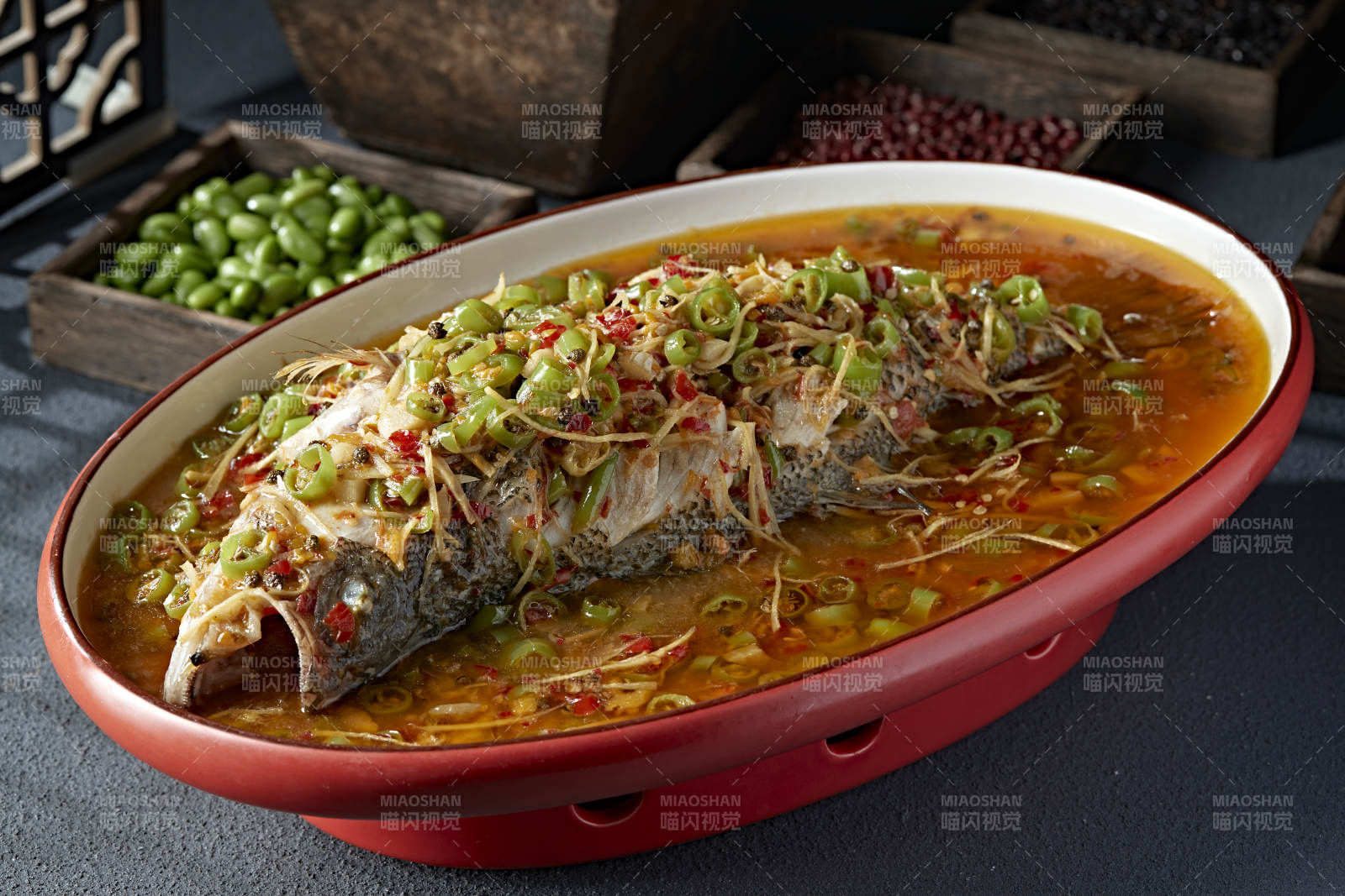 川味椒麻香水海鲈鱼图片