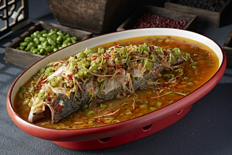 川味椒麻香水海鲈鱼图片