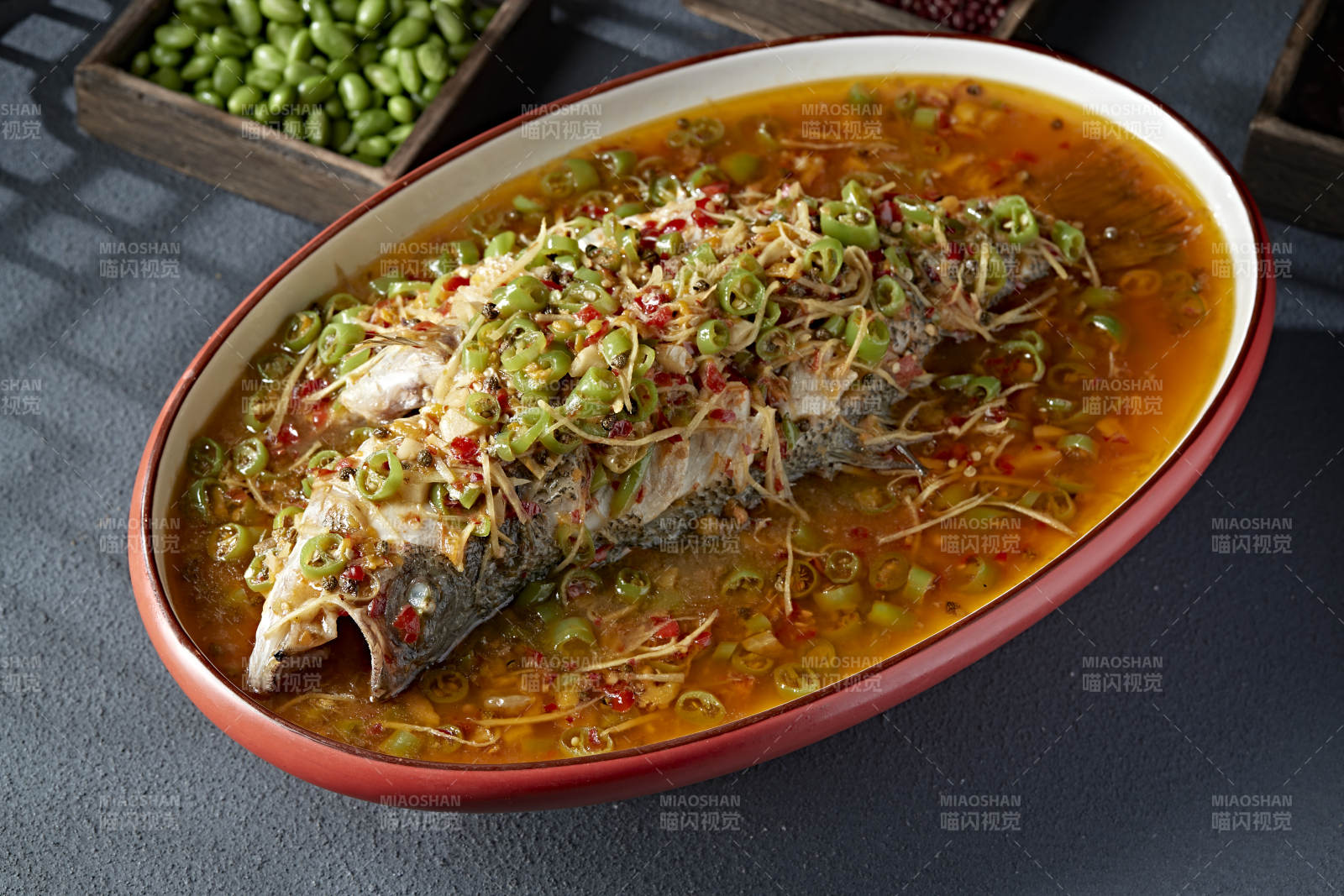 川味椒麻香水海鲈鱼图片