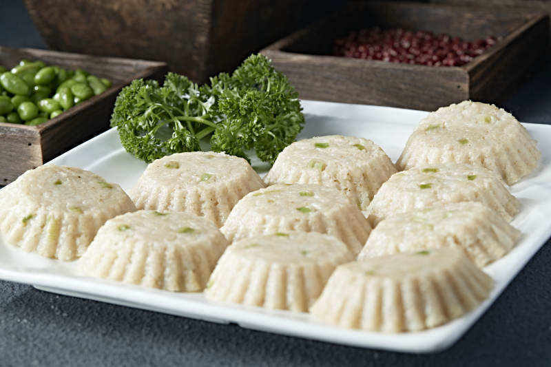 蛋挞造型的粗粮土豆莜面摩擦擦图片