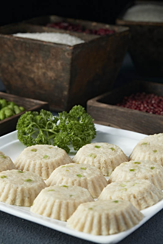 蛋挞造型的粗粮土豆莜面摩擦擦图片